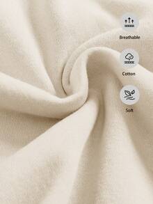 SHEIN Happikins Stickad mjuk rundhalsad tröja för babyflicka, avslappnad tjock tröja lämplig för höst, höst och vinter - Vitt - Visa 6