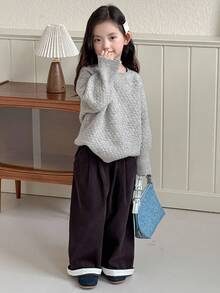 DAZY Girls Young Girl Comfortable Cute Pullover Sweater Fall,Winter - Grey - View 2