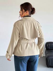 Firerie Áo khoác gió tay dài phong cách Y2K dáng rộng, rộng rãi, cỡ lớn, thời trang xuân/thu; Thích hợp cho Ngày lễ tình nhân, Hòa nhạc, Biểu diễn, Hẹn hò, Tiệc tối trang trọng, Tiệc dạ hội, Đám cưới, Gợi cảm, Thanh lịch, Đi làm, Trở lại trường, Kỳ nghỉ, Bãi biển, Lãng mạn, Phong cách công sở, Phong cách nàng tiên cá, Tiệc sinh nhật - Màu Khaki - Xem 4