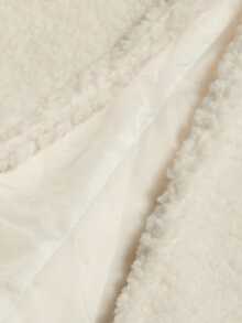GENKIRA Women's Oversized Extra Long Solid Color Warm Faux Fur Coat - White - View 7