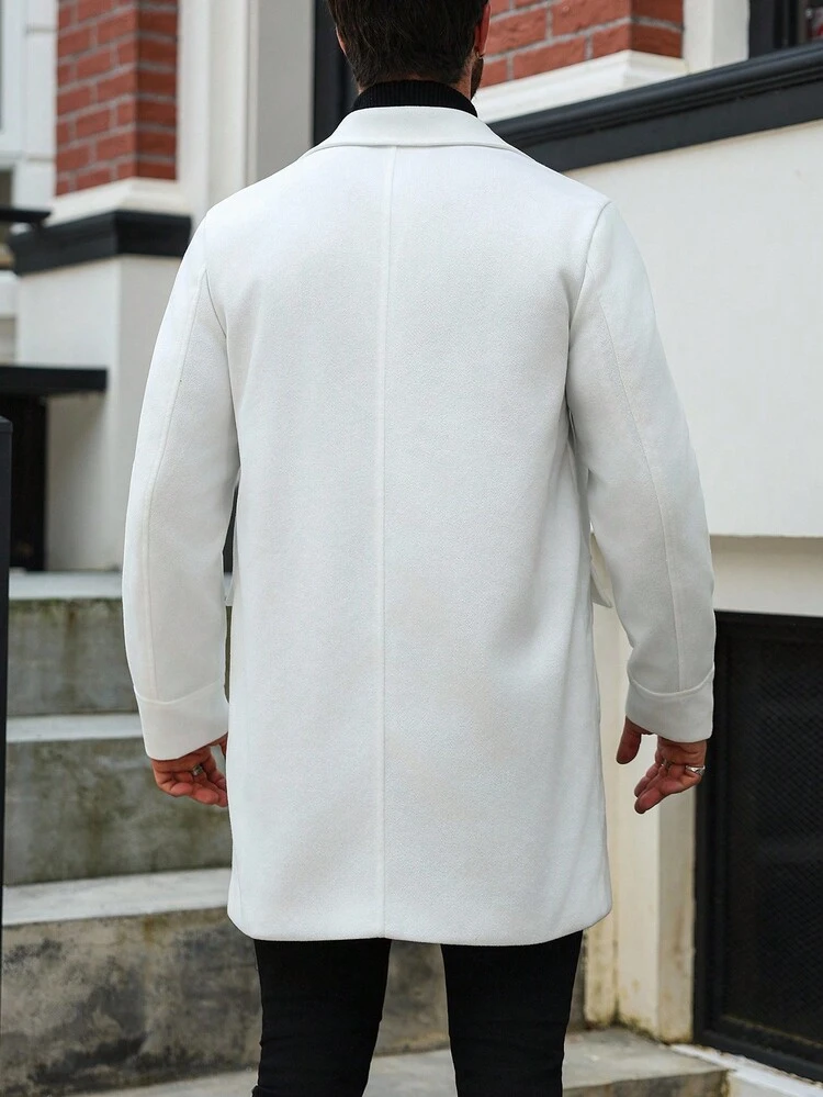 Manfinity Homme メンズ 無地 ダブルブレスト カジュアル 長袖 