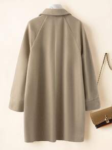 Linhara 大码双排扣休闲保暖大衣，秋冬款