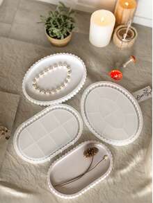 圆形泡泡珠托盘收纳盒，环氧树脂模具，DIY香味石膏板，硅胶模具，返校