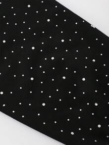 ROMWE MEN Street Life Men's Fashion Sparkling Diamond Zipper Hoodie, Fall - Black - View 2
