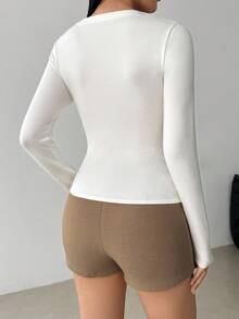Celisse White Sexy V-Neck Knit Sweater Top For Women, Elegant Style, New Autumn/Winter Design Fall Cloth For Women