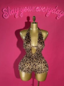 Slaydiva 2025秋冬新款性感优雅夜店连体裤-豹纹 - 彩色 - 查看 6