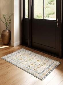 Cirelle Keset Natal 2025 Motif Bunga Nordik, Karpet Kamar Mandi & Lorong Bergaya Boho Chic, Keset Poliester Anti Selip untuk Dapur, Lorong, Hadiah Pesta Rumah Baru & Liburan, Dekorasi Rumah Skandinavia dengan Desain Botanikal - MultiWarna - View 3
