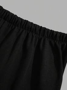 RueChic Men Cottonline Contrast Striped Regular Short Sleeve Homewear Set - Black - View 5