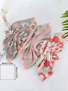 2/5/10 件波西米亚花卉图案清洁布 - 超强吸水、快干、柔软涤纶 - 奢华家居必备（颜色随机）