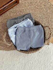 LMoss Kids LMoss 3件套女婴针织纯色休闲套装，秋冬款