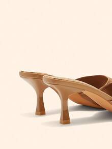 CUCCOO BASICS Sandalias de tacón de aguja de punta cuadrada minimalistas y de moda para mujer, adecuadas para ir al trabajo, citas, fiestas, vacaciones y bodas