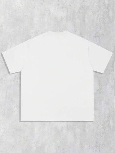 Street Life T-shirt à manches courtes avec imprimé ange pour hommes, convient pour un port quotidien, printemps/été