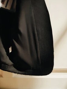 Anewsta Áo khoác Blazer đính cườm và sequin thủ công thanh lịch, phù hợp cho việc đi lại hàng ngày, mùa xuân/thu - màu đen - Xem 8