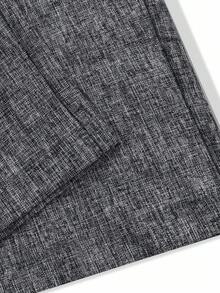 Calvornis 男士商务休闲条纹梭织西装裤 - 深灰色 - 查看 5