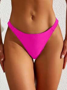 Swim Basics Bottom de traje de baño de color brillante - Rosa Fucsia - Ver 2