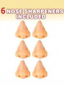 6/12 Innovative Nose Shaped Pencil Sharpeners - Quirky And Fun Pencil Sharpeners, Manual Double Hole Pencil Sharpeners For Student Stationery - Multicolor - View 10