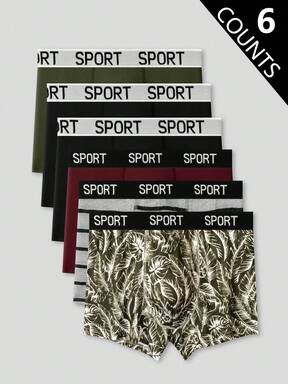 6pcs Teens Boys Stretchy Comfortable Boxer Briefs