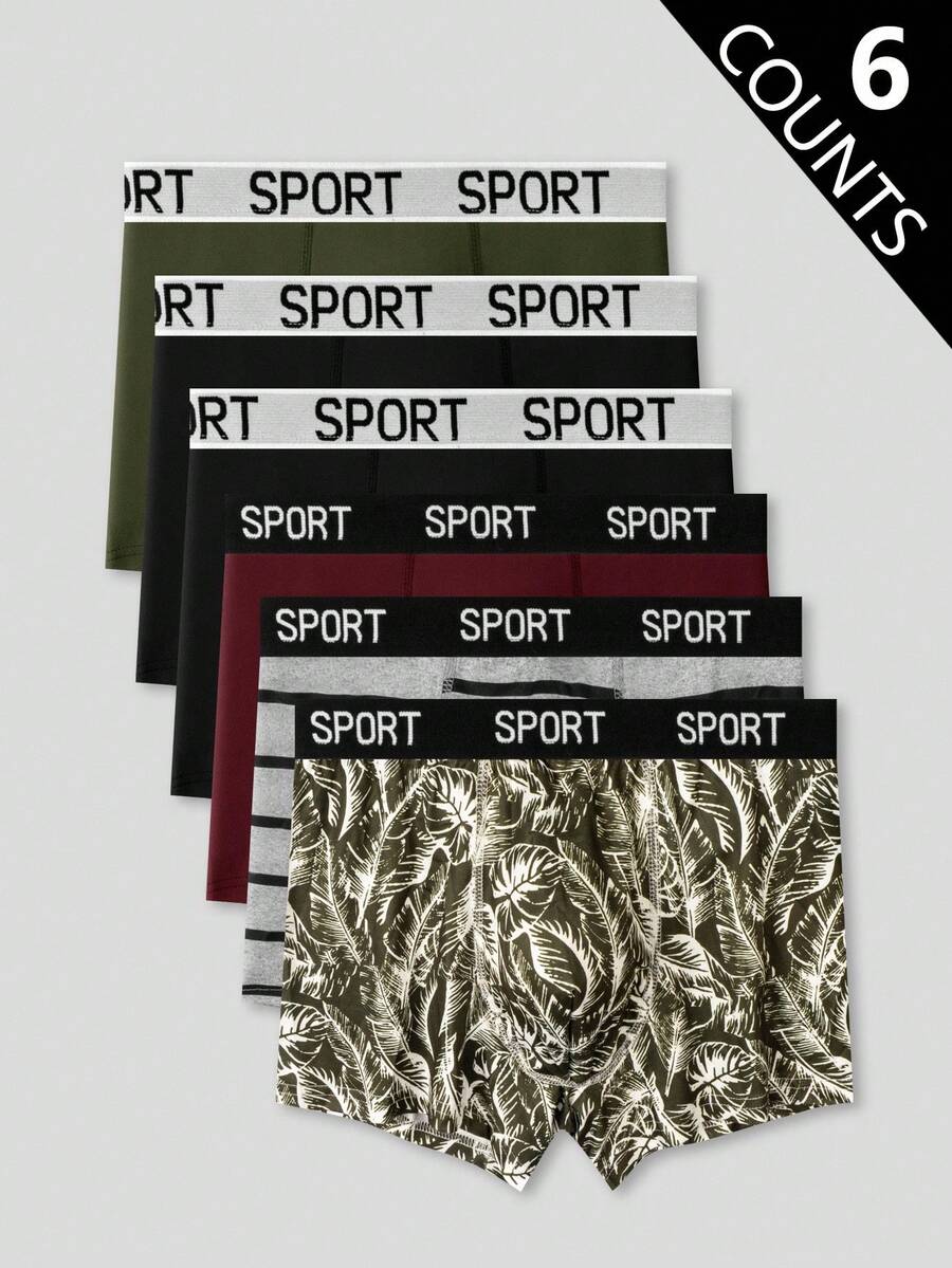 Snug Zone 6pcs Teens Boys Stretchy Comfortable Boxer Briefs