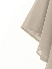 Linhara 2pcs Plus Size Women Chiffon Batwing Sleeve Set