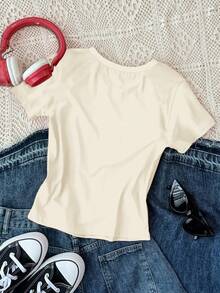 3 件套青少年女孩街头豹纹印花数字 98 和 58，城市字母图案修身休闲舒适圆领长袖 T 恤套装，适合夏季 - 彩色 - 查看 7