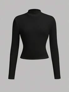 Girlism Tween Mädchen Basis Rollkragen Thermo-Langarmshirt, schwarze & weiße enge Tops für Teenager, enge Tops für Tween Mädchen, schwarz-weiße Tops für Tween Mädchen, Teenager Tops, enge Tops für Herbst und Winter - Schwarz und Weiss - Übersicht 8
