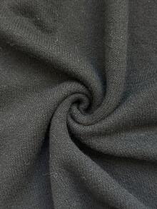 Elenzga Women's Fashionable Leopard Print Patchwork Pearl Button Raglan Sleeve Fitted Knit Sweater - Black - View 7