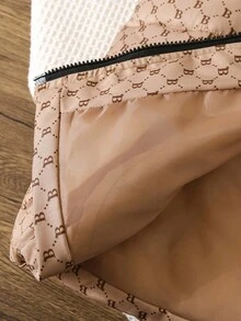 Áo khoác vest in hoa cổ điển giản dị dành cho bé trai tuổi teen, thích hợp cho các buổi đi chơi mùa thu/đông và mặc đi học - màu nâu - Xem 3