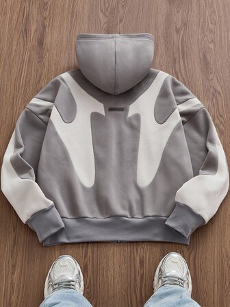 Manfinity Unisex Men's Fashion Casual Knit Loose Fit Long Sleeve Hooded Sweatshirt, For Fall, Winter, Couple Things