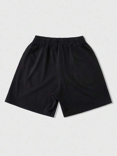 Street Life Short décontracté pour hommes avec imprimé zébré et ornements de strass, convient pour le printemps/été