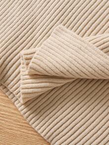 Sparklyn 2件套女童高领不对称毛衣和喇叭裤，秋冬