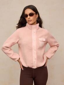 Activina Women's Pink Thermal Lined Zip-Up Sports Jacket, Autumn/Winter