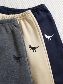 SHEIN 6 件套男婴/女婴可爱休闲运动服，针织字母印花连帽衫和慢跑裤套装，男女通用秋冬婴儿服装 - 彩色 - 查看 5