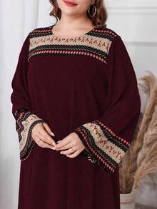 Al Najma Váy Maxi Cổ Tròn Cỡ Lớn Thường Ngày Cho Nữ, Váy Dài Thường Ngày Giản Dị, Trang Phục Maxi Thường Ngày/Ở Nhà Cho Nữ - Nhiều màu - Xem 1