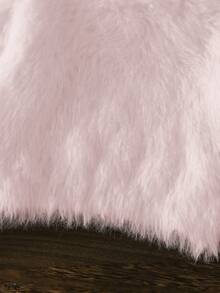 LMoss Kids LMoss 年轻女孩白色优雅蓬松领毛衣，适合休闲穿着、家居和户外 - 粉色 - 查看 7