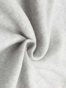 SHEIN 女士休闲宽松字母骷髅印花长袖卫衣，秋季款 - 淺灰色 - 查看 4