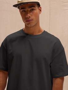 Musero 宽松版型超大 T 恤春夏街头风格复活节假期 - 深灰色 - 查看 3