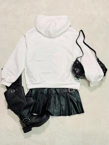 Attitoon Casual Vintage Style Retro Letter LOVE Leopard Lip Print Loose Fit Thick Hoodie Sweatshirt For Women, Suitable For Autumn/Winter, Vintage, Sexy, Cute, Y2K, Bohemian, Hippie, Music Festival, Punk, Y2K, Sexy, Goth,Fall