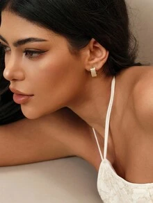 CUCCOO SZL 1 Pair Glamorous Cubic Zirconia Hoop Earrings For Women For Wedding Anniversary Engagement Party Jewelry Valentine's Day Gift