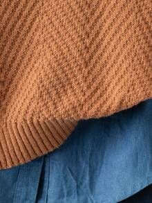 GlowEve Áo len trễ vai trơn màu thường ngày dành cho nữ, Thu/Đông - màu nâu - Xem 3