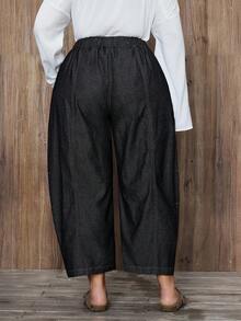 EMERY ROSE Plus Size Women's Solid Color Casual Pocket Jeans