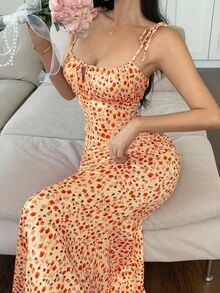 Váy đuôi cá buộc nơ hoa nhỏ xinh xắn dành cho nữ, ôm sát, thanh lịch - Nhiều màu - Xem 4