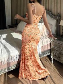 Váy đuôi cá buộc nơ hoa nhỏ xinh xắn dành cho nữ, ôm sát, thanh lịch - Nhiều màu - Xem 2