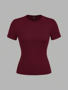 SHEIN EZwear 3pcs Women Casual Crew Neck Bodycon Long Sleeve T-Shirt Set, Suitable For SummerIn Fall/Winter - Multicolor - View 4