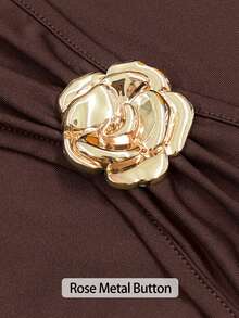 Rafferiza Women Summer Dark Brown Autumn Elegant Dining Long Maxi Dress, Off-Shoulder Hollow Shirred Cinched Waist Long Sleeve Party Graduation S - Coffee Brown - View 8
