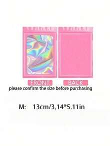 彩虹全息密封袋金属箔袋自锁袋珠宝包装闪亮彩色铝箔袋用于礼品派对节日婚礼圣诞节生日化妆品配件储存 - 多色 - 查看 6