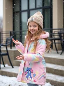 SHEIN Elladie kids 女童（小）外套 - 粉色 - 查看 1