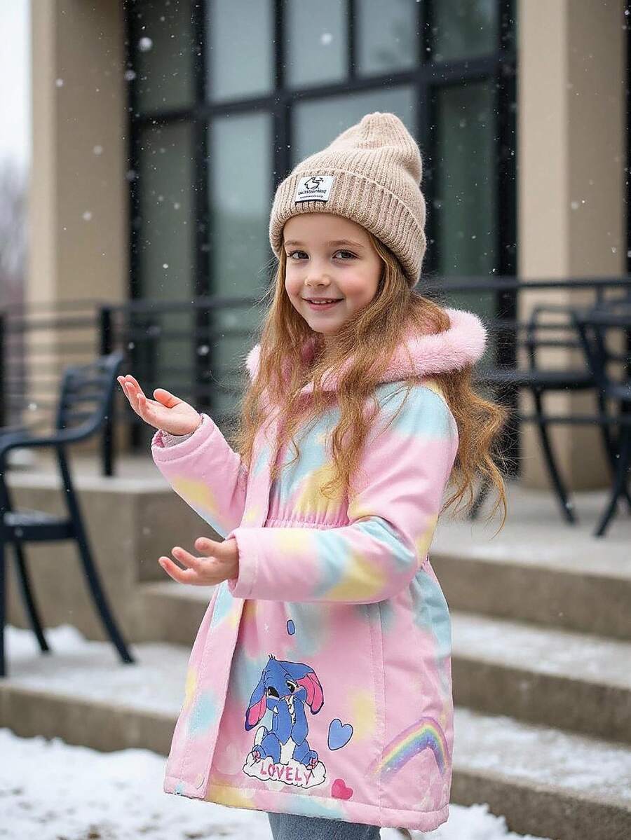 SHEIN Elladie kids 女童（小）外套 - 粉色 - 查看 1