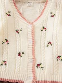 SHEIN 2pcs Baby Girls Casual Long Sleeve Sweater Top And Pants Co-Ord Set Baby Girl Sweater And Pants Set Baby Girl Knitted Outfits Baby Girl Sweater Sets Baby Girl Fall Outfits Baby Girl Winter Clothes Baby Girls Winter Clothes Baby Girls Fall Clothes Baby Girl Fall Outfits - Beige - View 5