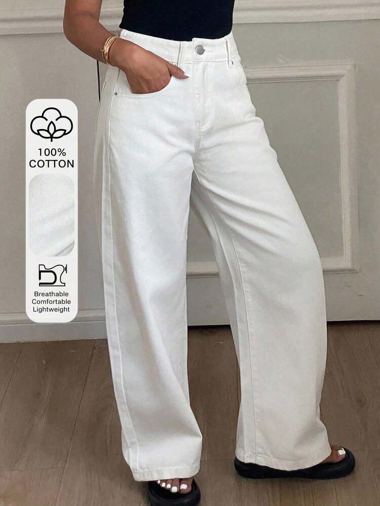 Women's Regular Waist Banana Leg Casual Jeans