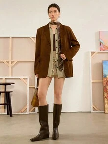 Florisole Herbst Boho besticktes Knopf-Lässig Bluse für Frauen